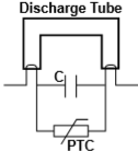PTC Thermistor in discharge Tube circuit