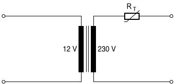 Simplest circuit for PTC Thermistor protecting a transformer
