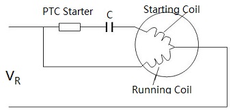 Starting Circuit Diagram with PTC Thermistor Motor Starter